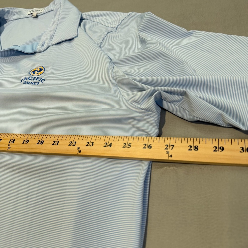 Peter Millar  Pacific Dunes Golf Summer Comfort XXL Polo Shirt Blue Stripe-6901 - Picture 6 of 8